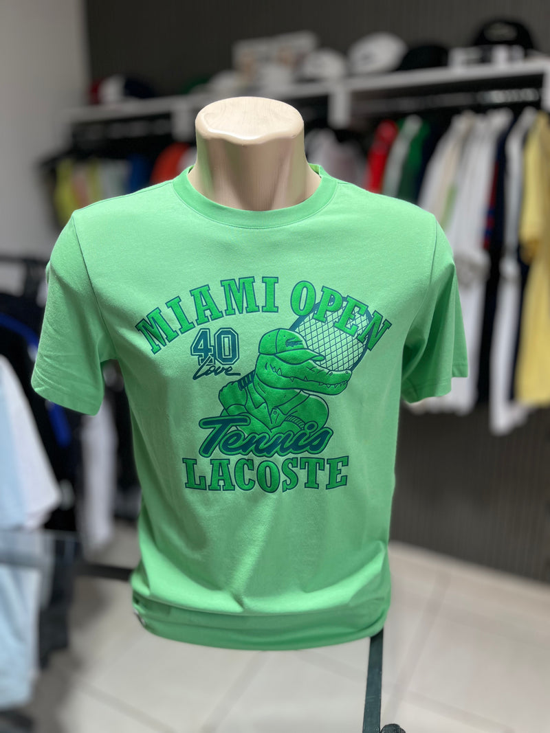 CAMISETA LACOSTE PROTEÇÃO UV50 ESPORTIVA TÊNIS EDIÇÃO MIAMI OPEM