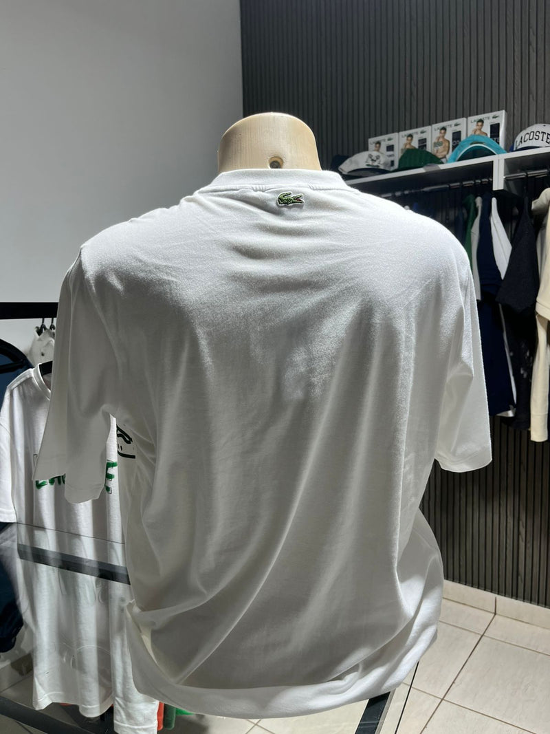 CAMISETA LACOSTE COM ESTAMPA DE CROCODILO